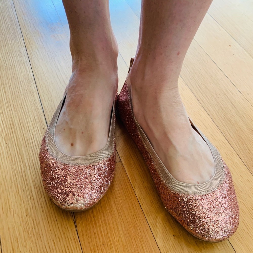 Ballerinas pink glitters size 7 Yosi Samra